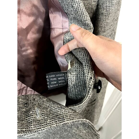 Vintage Casa de Lana Wool Grey Tweed Blazer Size 11/12 - Picture 5 of 5